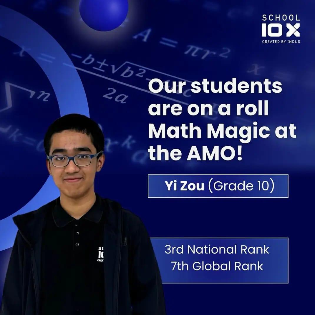 3rd National Rank, 7th Global Rank- American Math Olympiad